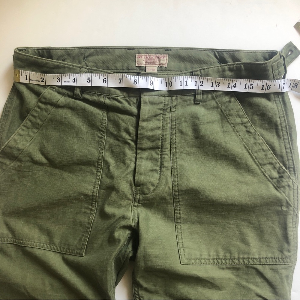 J. Crew Wallace & Barnes Military Chinos OG 107 trousers. Adjustable Size 32.